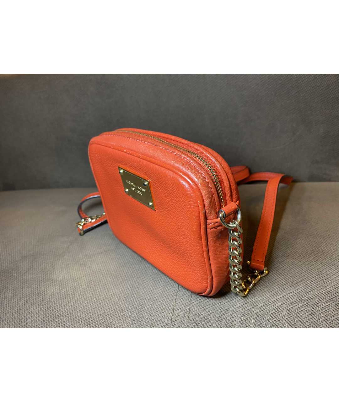 MICHAEL KORS Оранжевая кожаная сумка тоут, фото 2