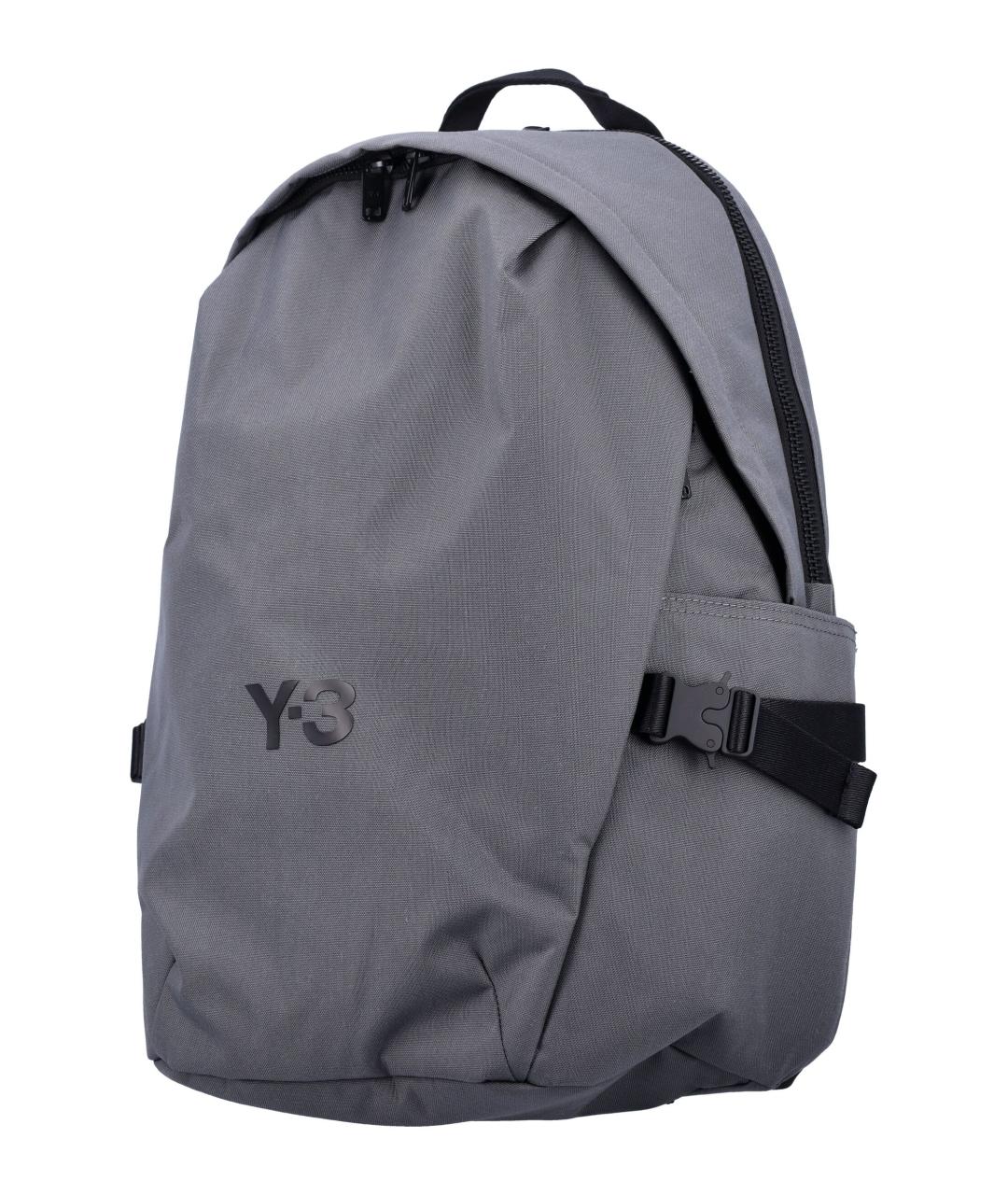 Y-3 Серая синтетическая сумка тоут, фото 3