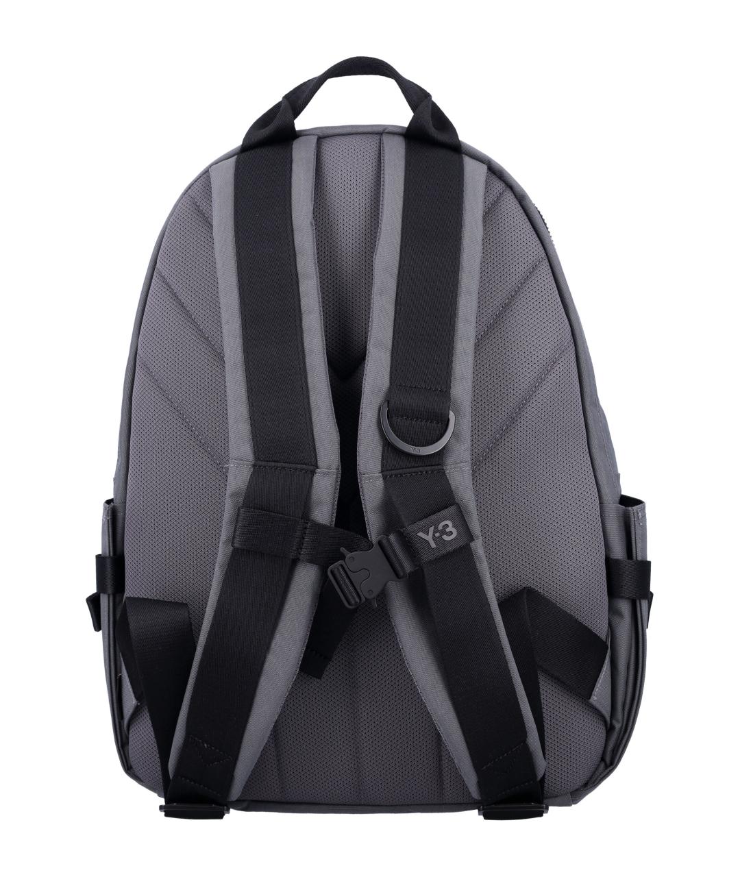 Y-3 Серая синтетическая сумка тоут, фото 4