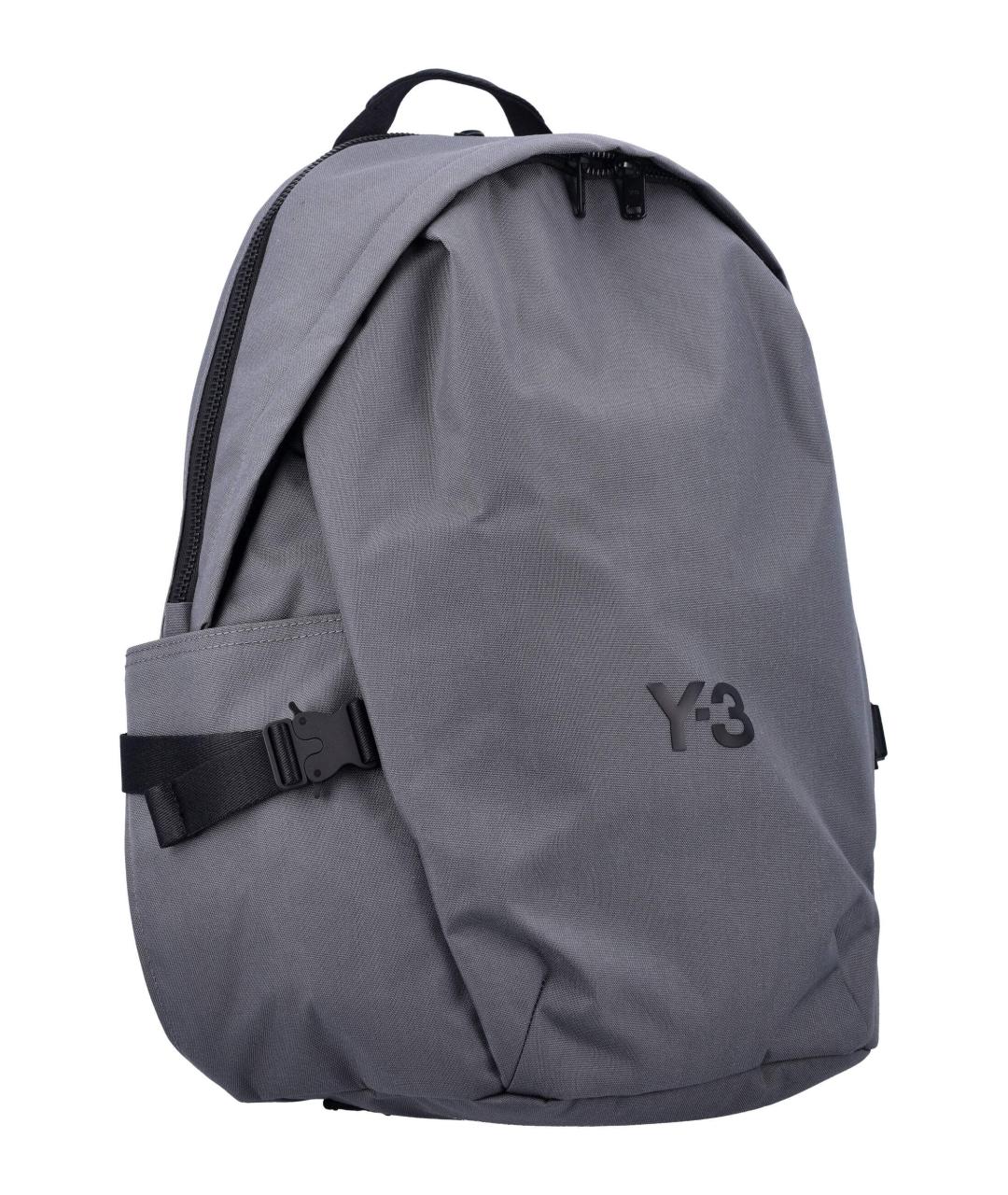 Y-3 Серая синтетическая сумка тоут, фото 2