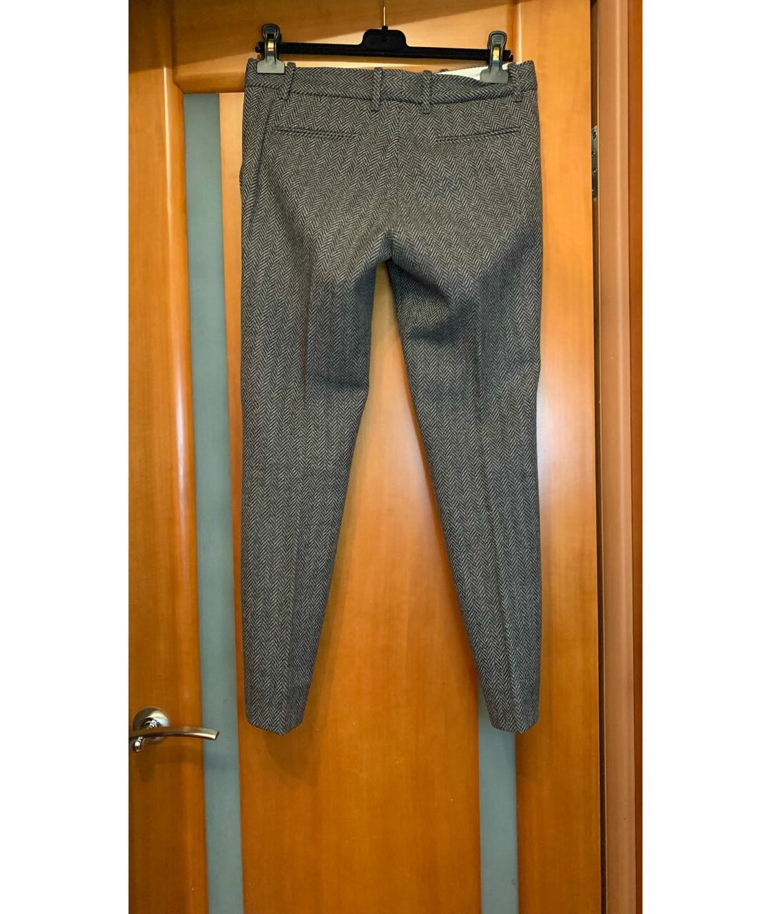 GUCCI Серые шерстяные прямые брюки, фото 2
