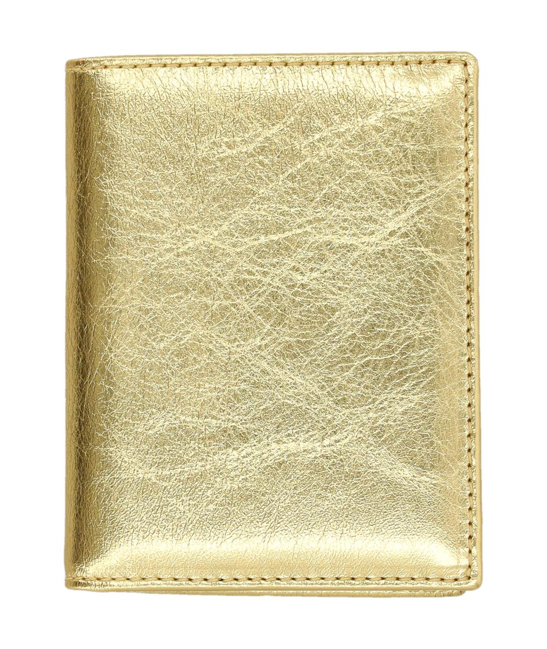 COMME DES GARÇONS WALLET Золотой кожаный кошелек, фото 1