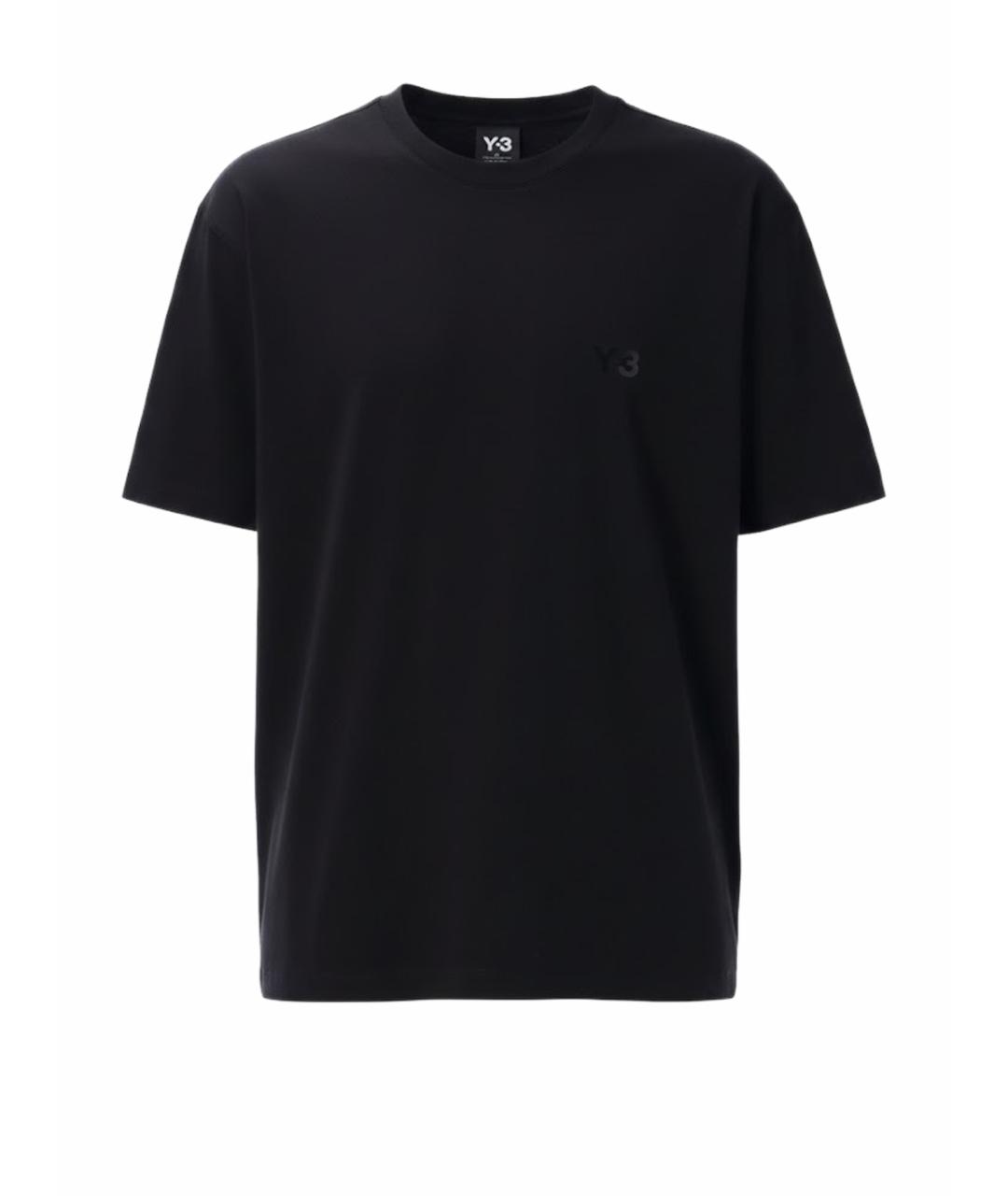 Y-3 Черная хлопковая футболка, фото 1