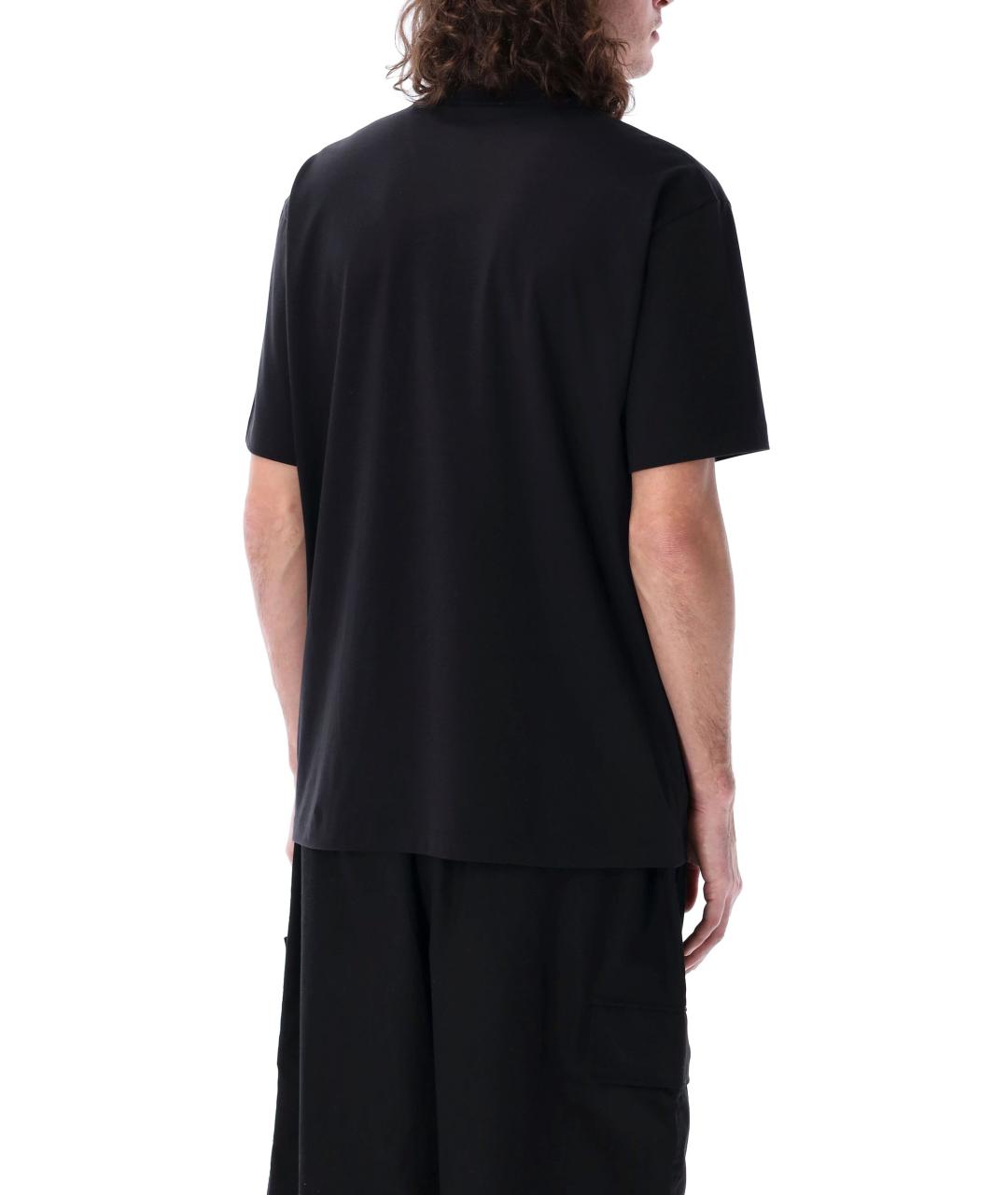 Y-3 Черная хлопковая футболка, фото 2