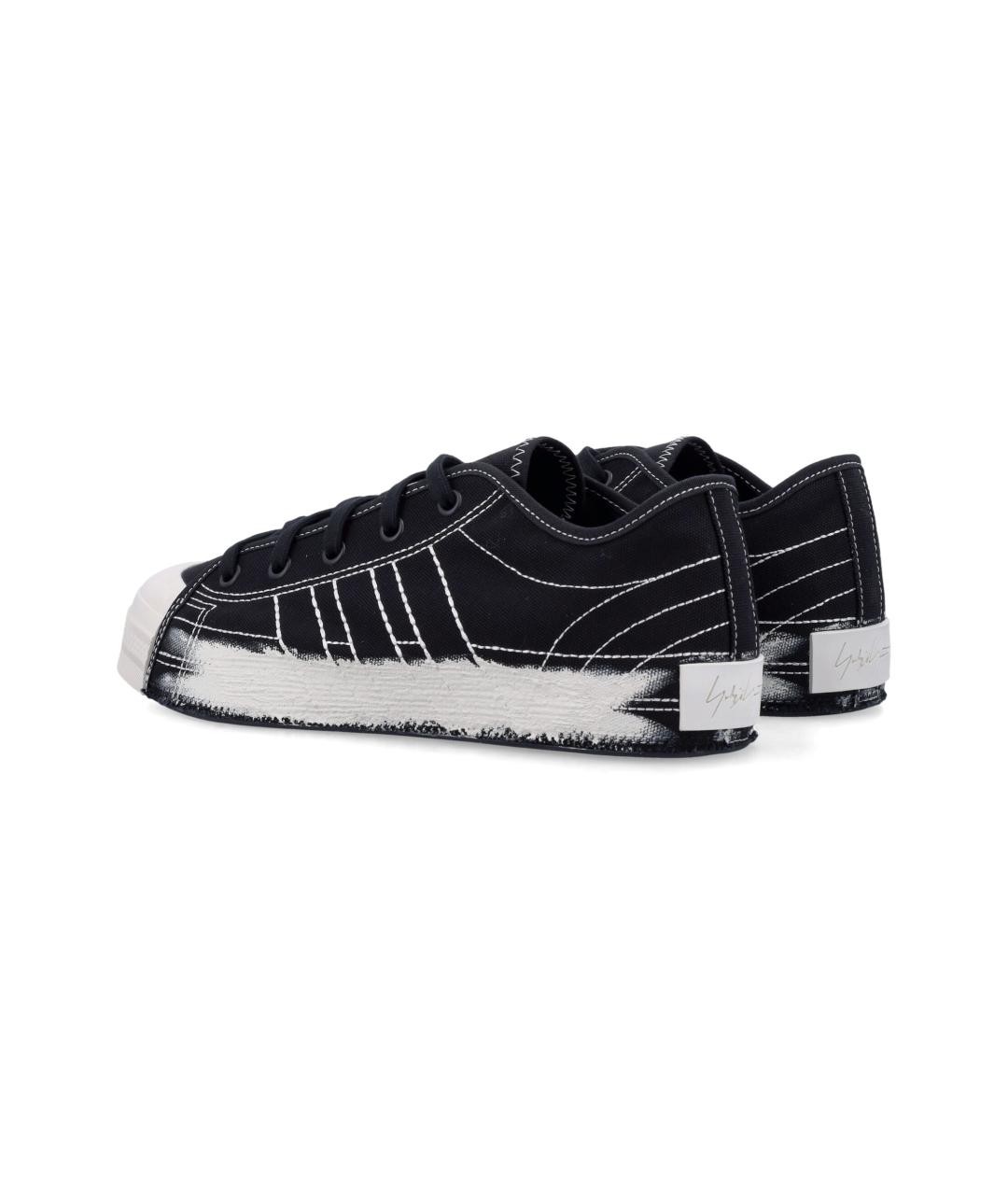 Y-3 Черные текстильные кеды, фото 4