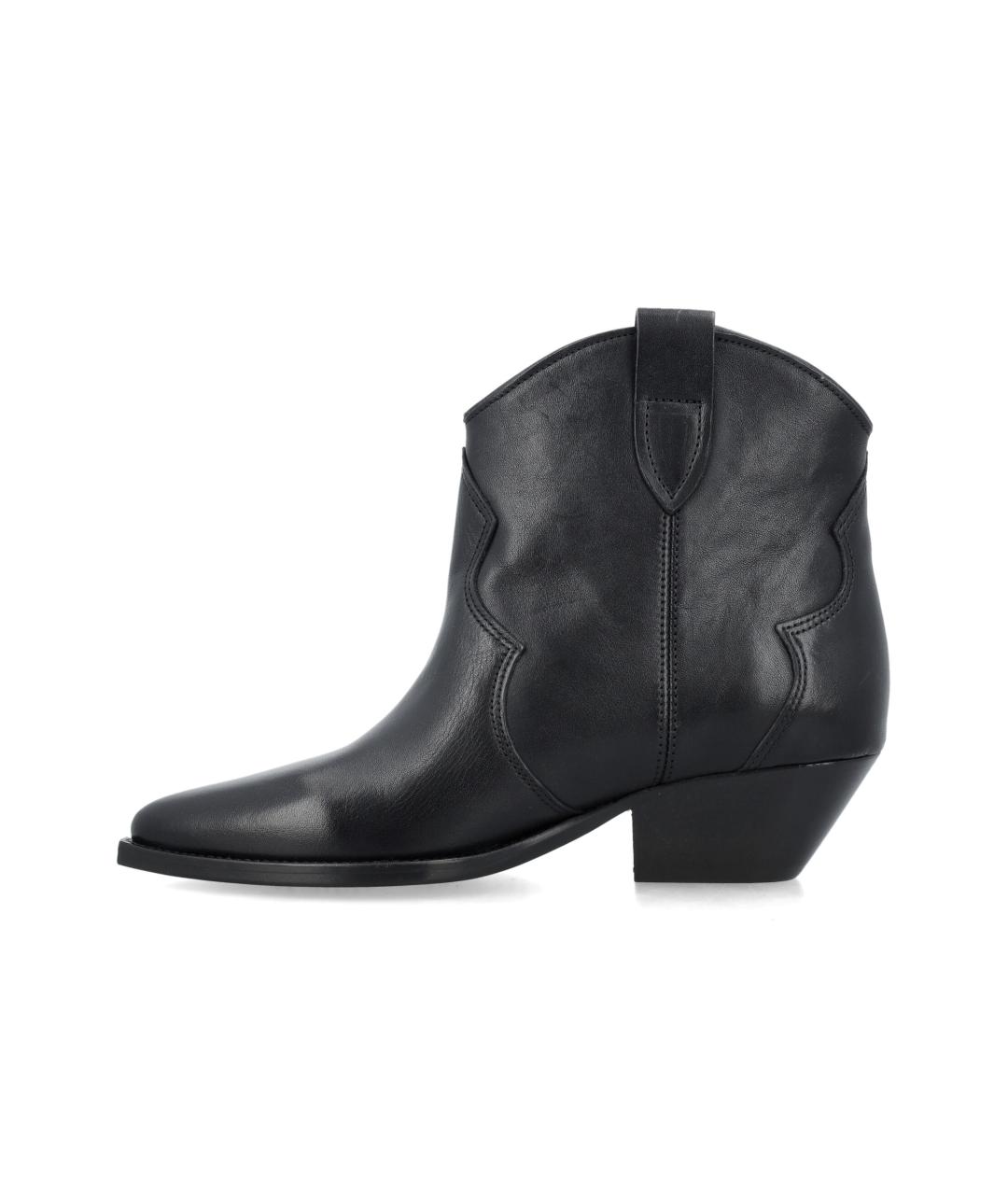 ISABEL MARANT Черные кожаные полусапоги, фото 3