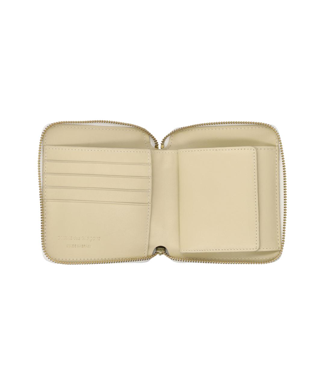 COMME DES GARÇONS WALLET Бежевый кожаный кошелек, фото 3