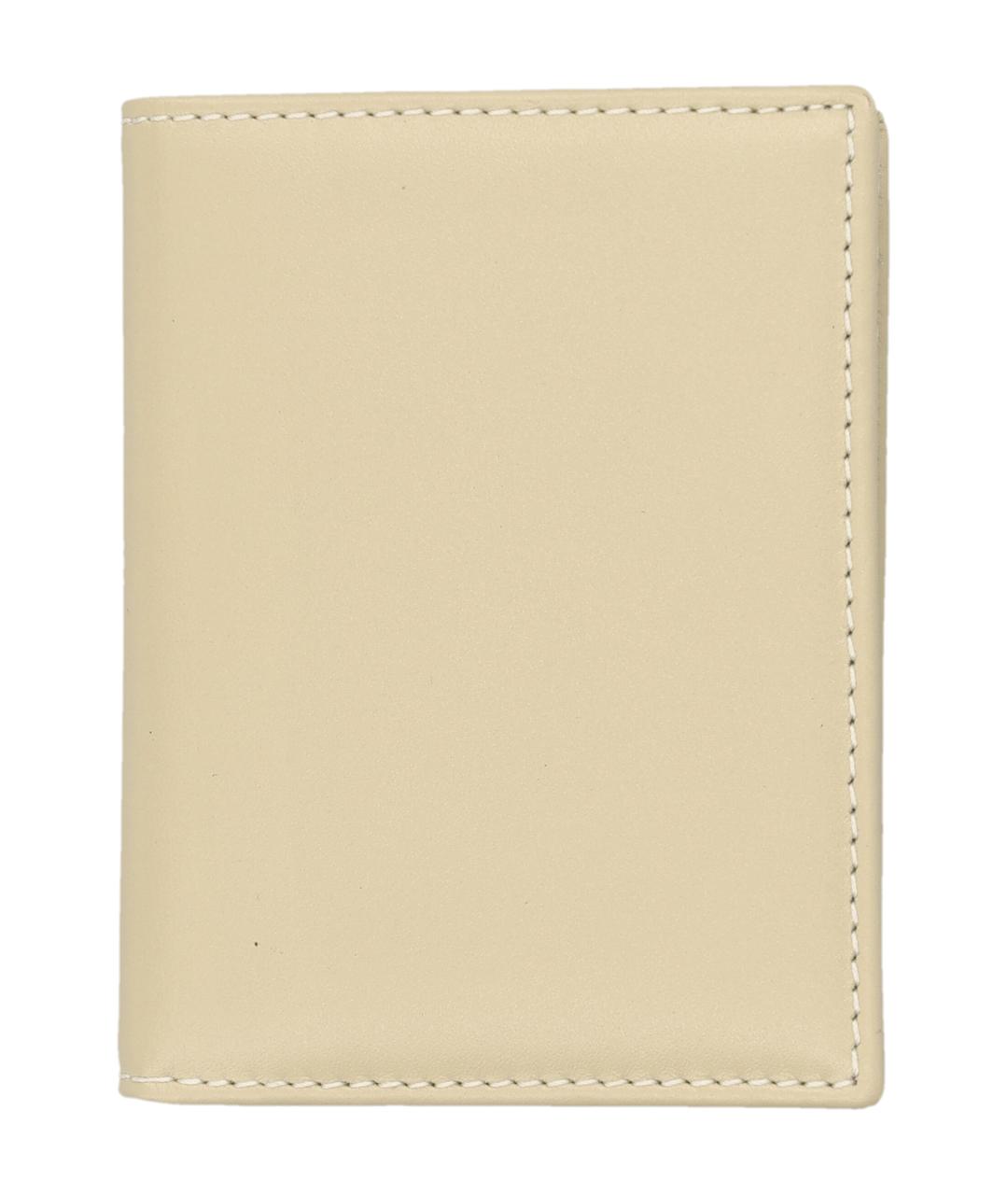 COMME DES GARÇONS WALLET Бежевый кожаный кошелек, фото 1