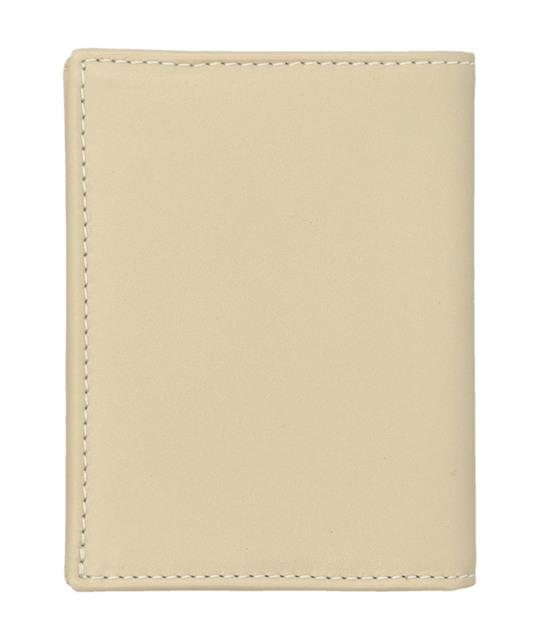 COMME DES GARÇONS WALLET Бежевый кожаный кошелек, фото 2