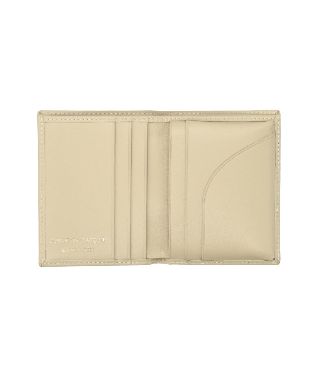COMME DES GARÇONS WALLET Бежевый кожаный кошелек, фото 3