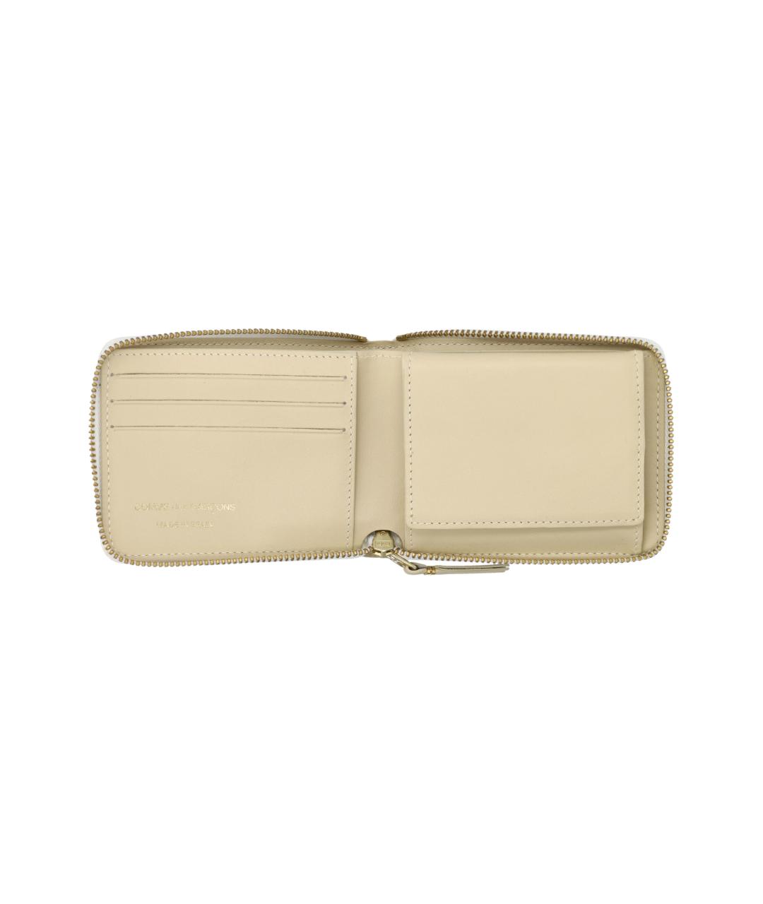 COMME DES GARÇONS WALLET Бежевый кожаный кошелек, фото 3