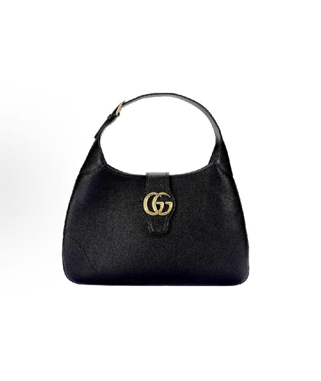 GUCCI Черная кожаная сумка через плечо, фото 7