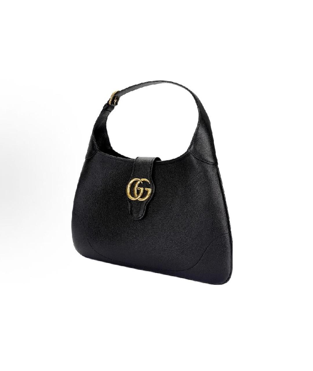 GUCCI Черная кожаная сумка через плечо, фото 2