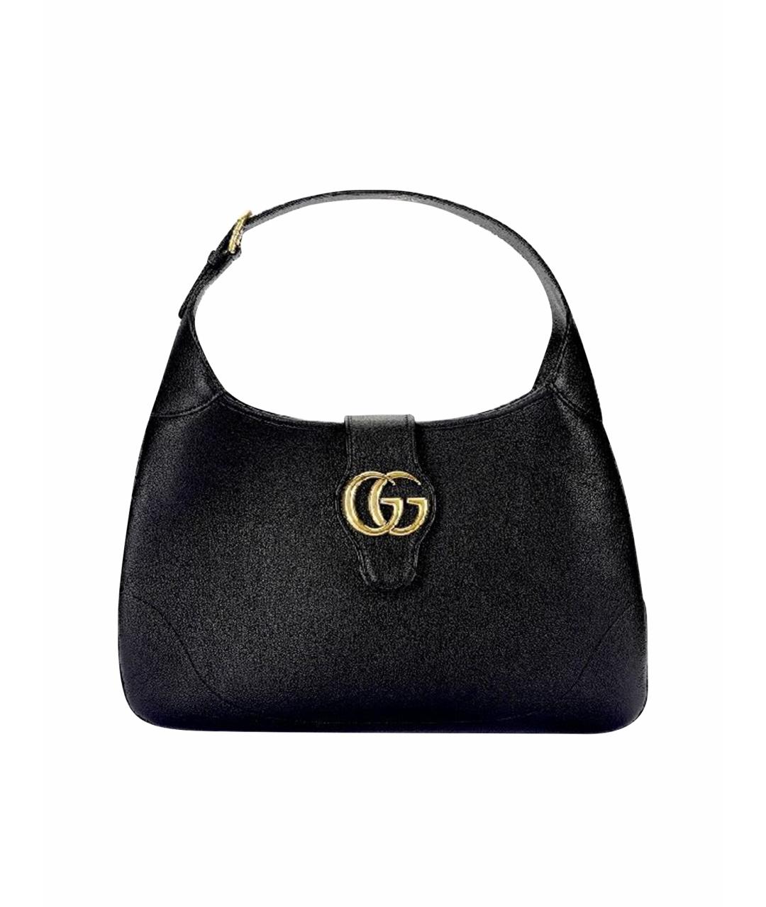 GUCCI Черная кожаная сумка через плечо, фото 1