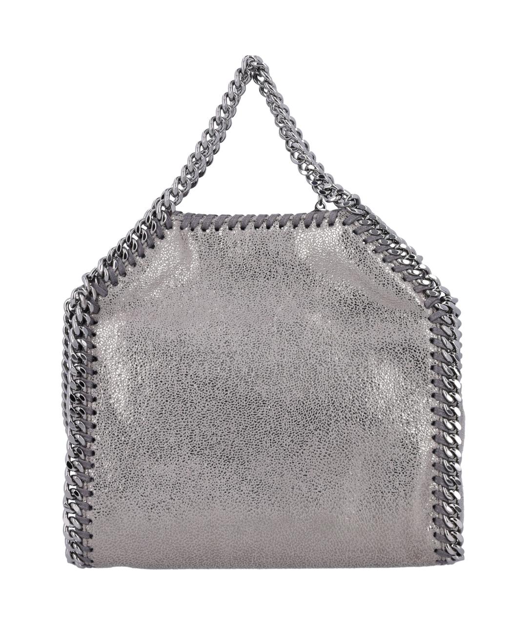 STELLA MCCARTNEY Серая синтетическая сумка тоут, фото 4