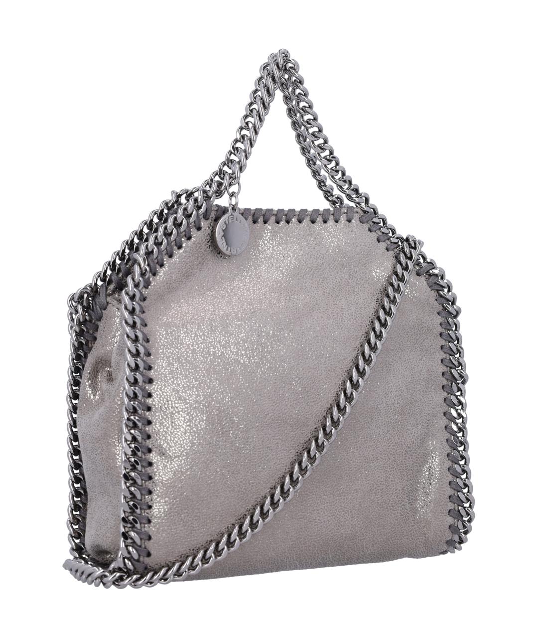 STELLA MCCARTNEY Серая синтетическая сумка тоут, фото 2