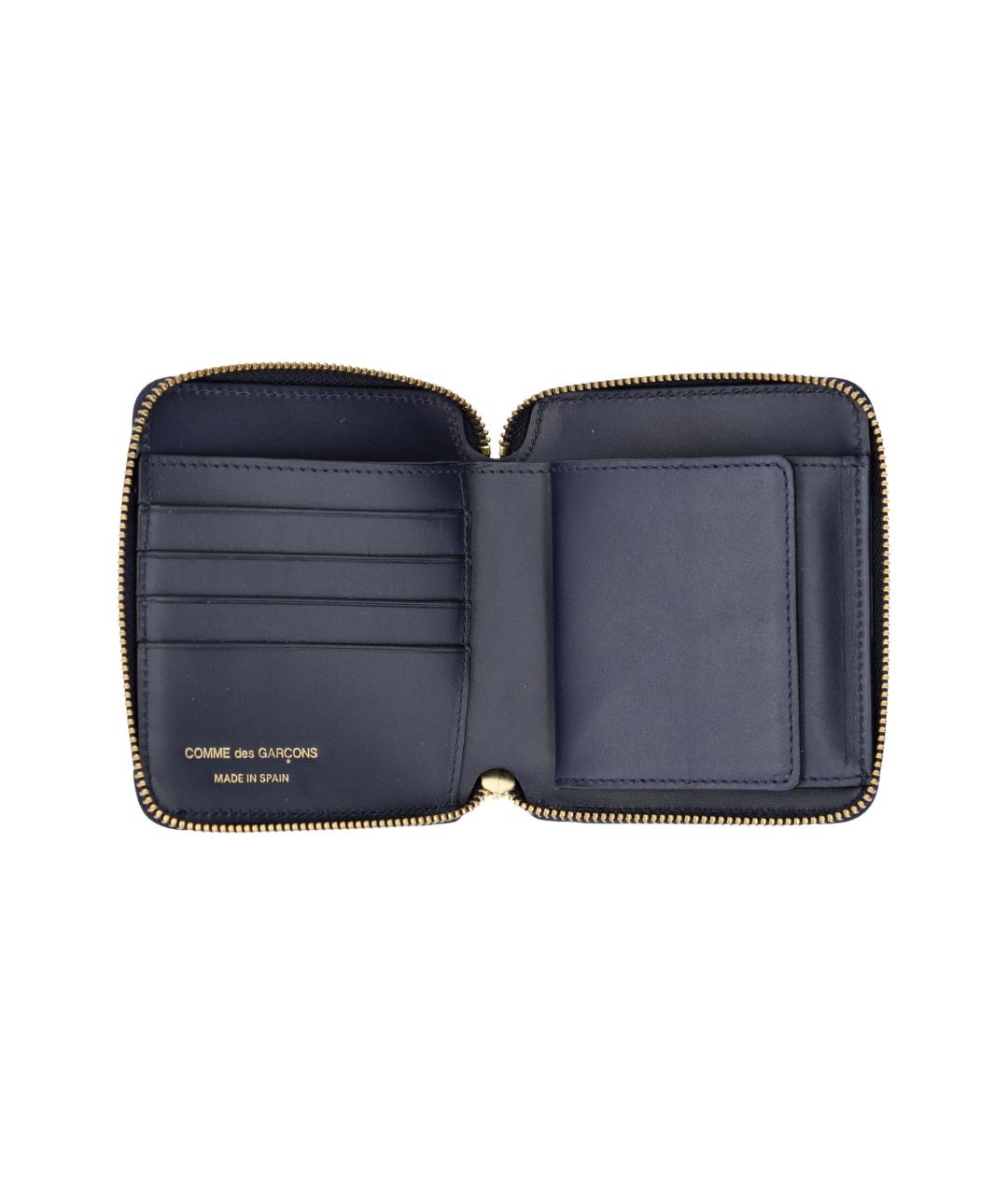 COMME DES GARÇONS WALLET Темно-синий кожаный кошелек, фото 3