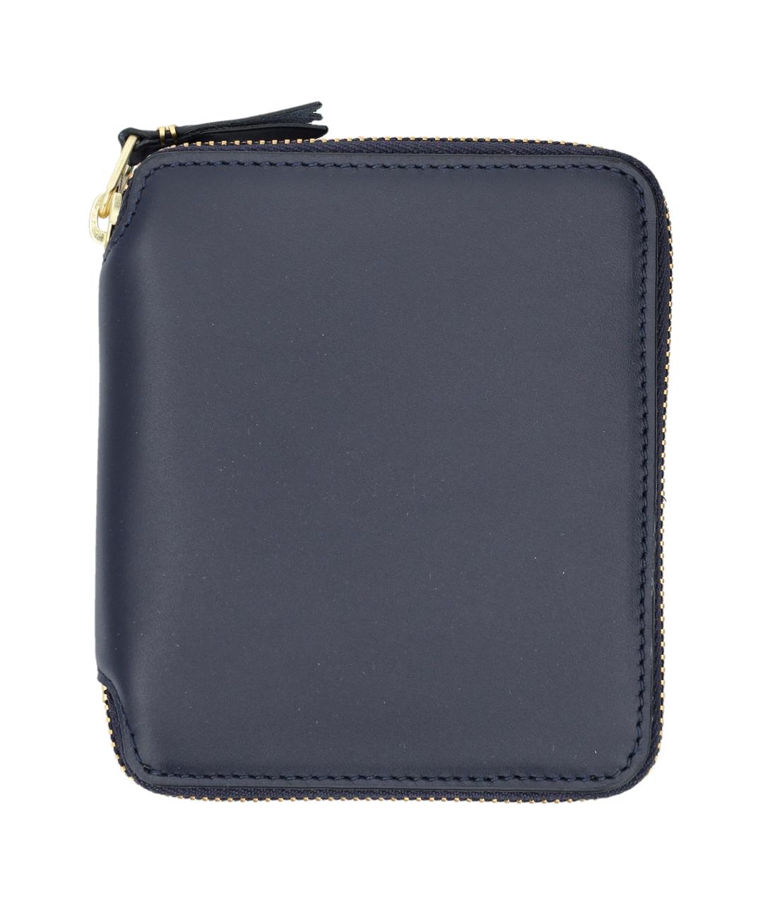 COMME DES GARÇONS WALLET Темно-синий кожаный кошелек, фото 1
