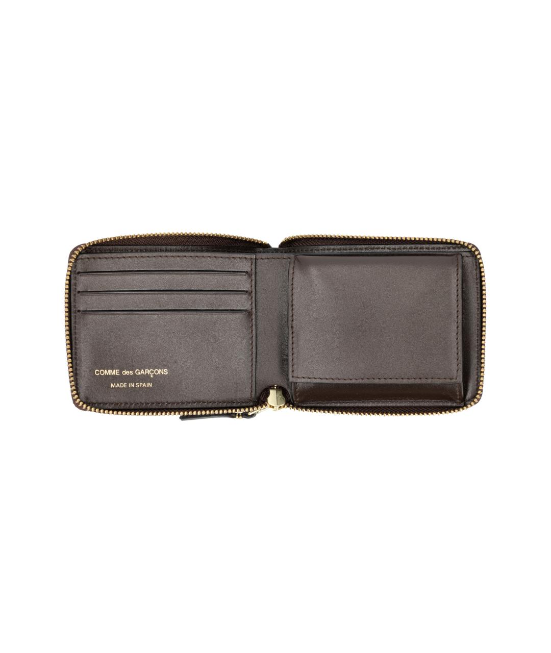 COMME DES GARÇONS WALLET Коричневый кожаный кошелек, фото 3