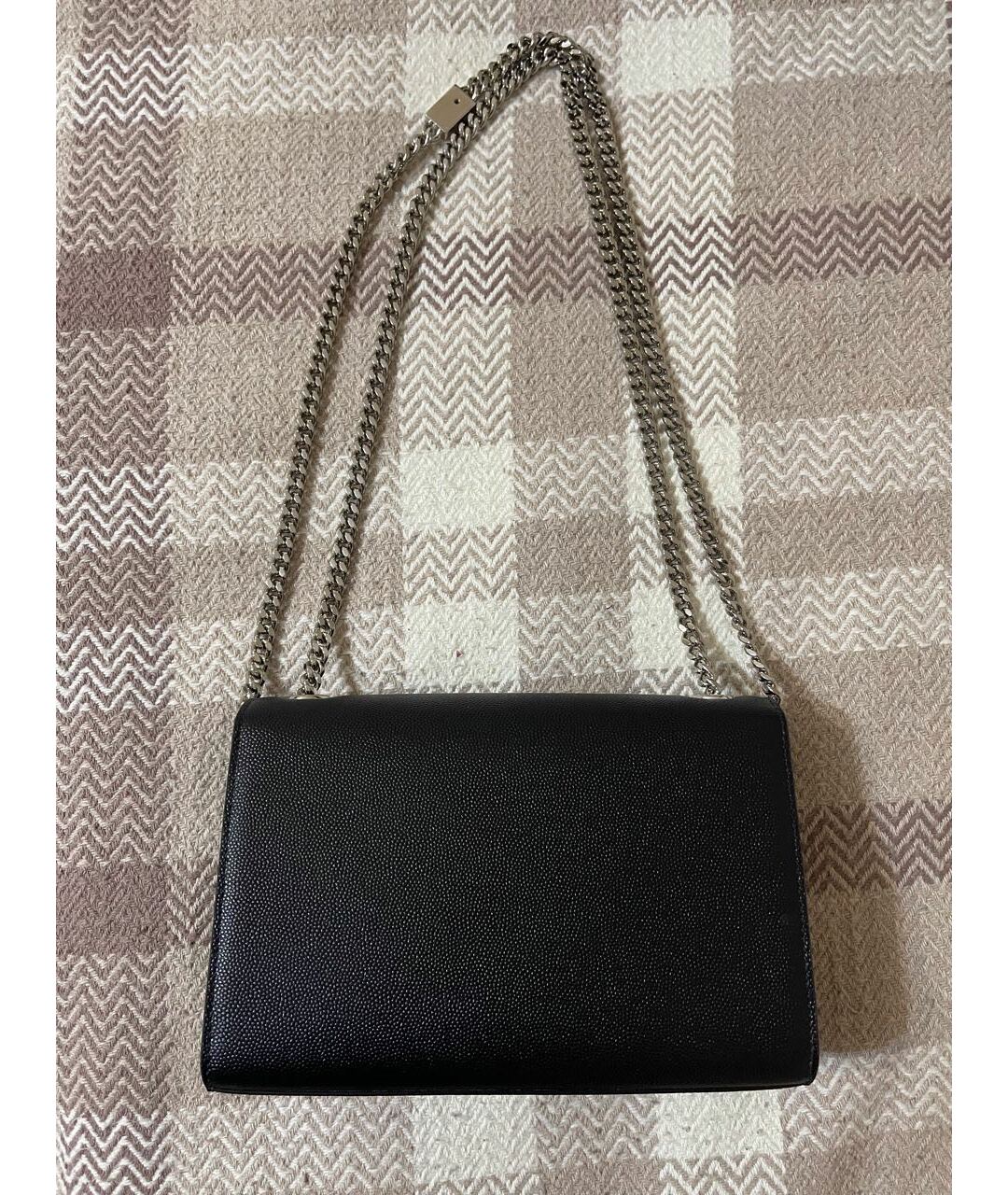 SAINT LAURENT Черная кожаная сумка тоут, фото 2