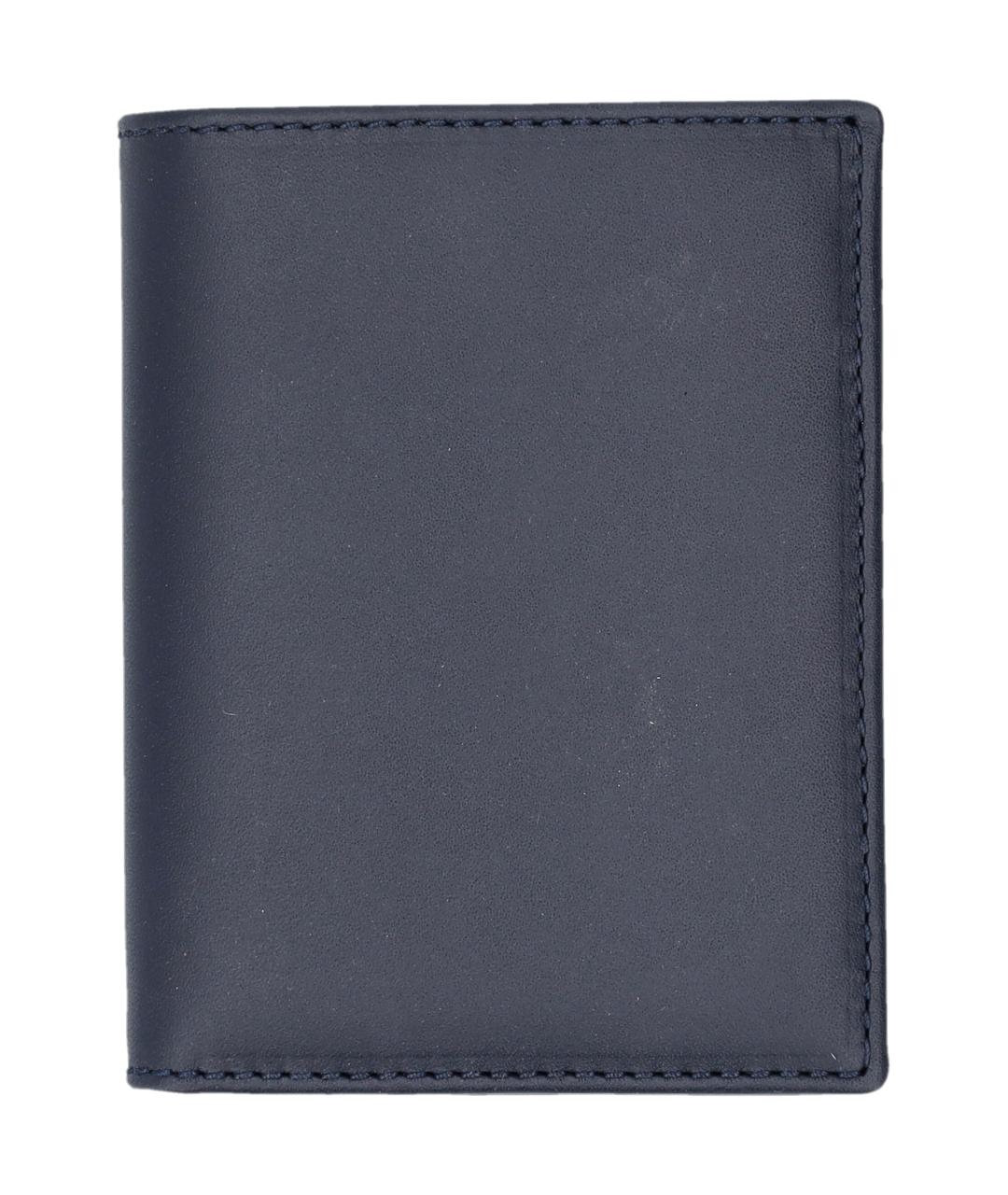 COMME DES GARÇONS WALLET Темно-синий кожаный кошелек, фото 1