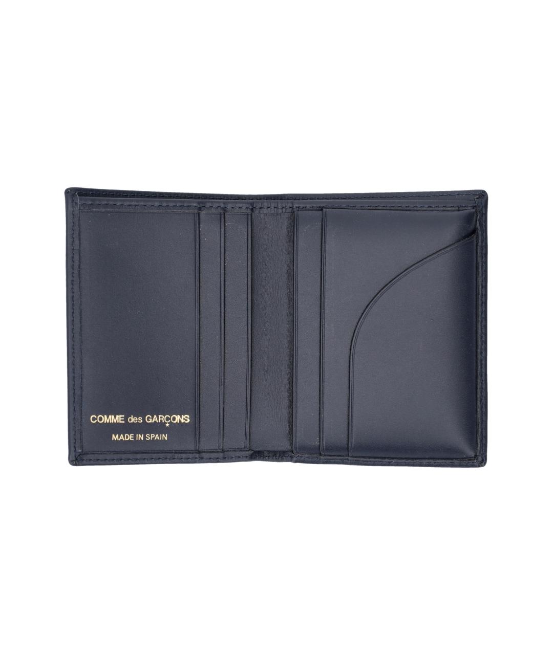 COMME DES GARÇONS WALLET Темно-синий кожаный кошелек, фото 3