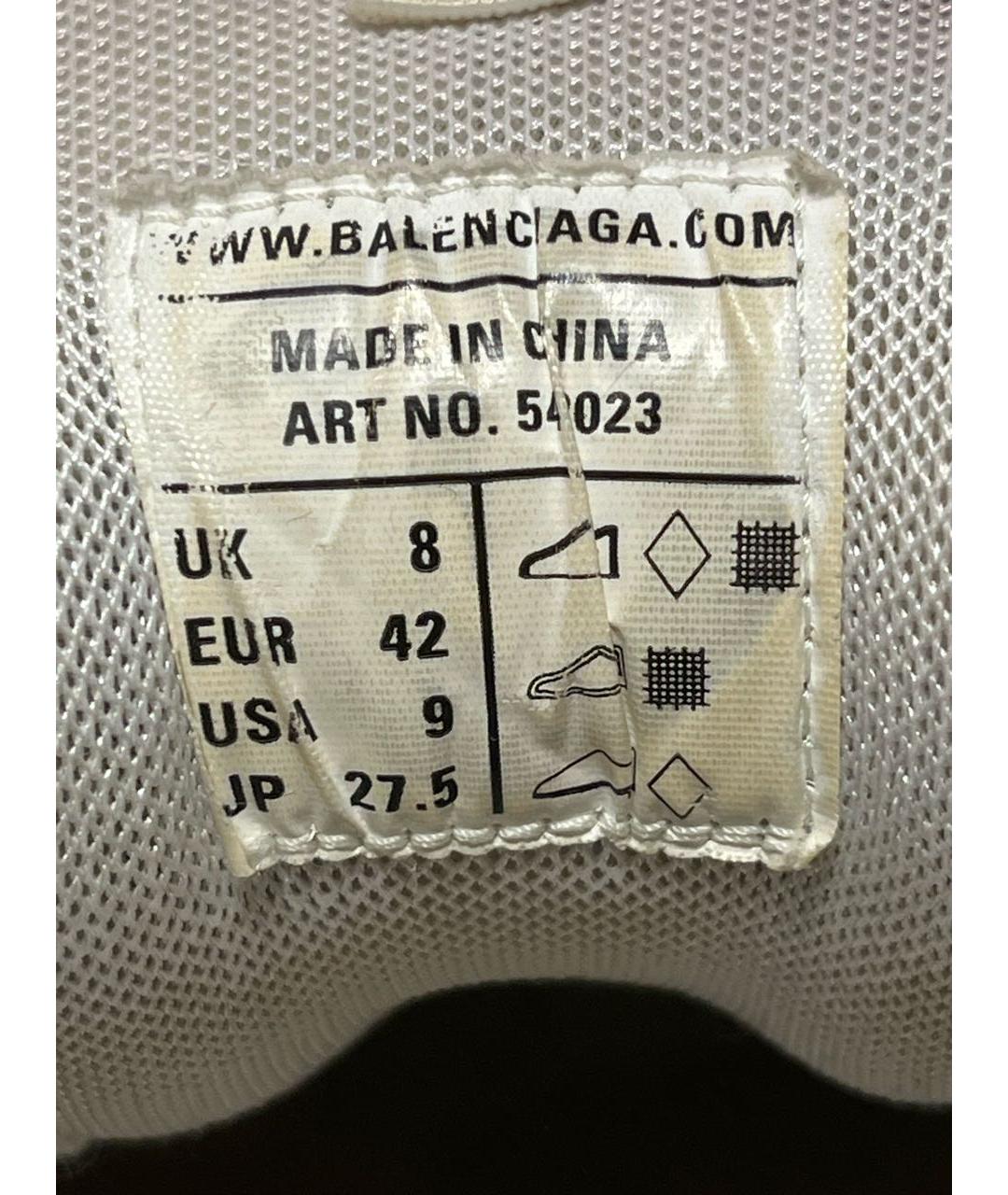 BALENCIAGA Белые низкие кроссовки / кеды, фото 7