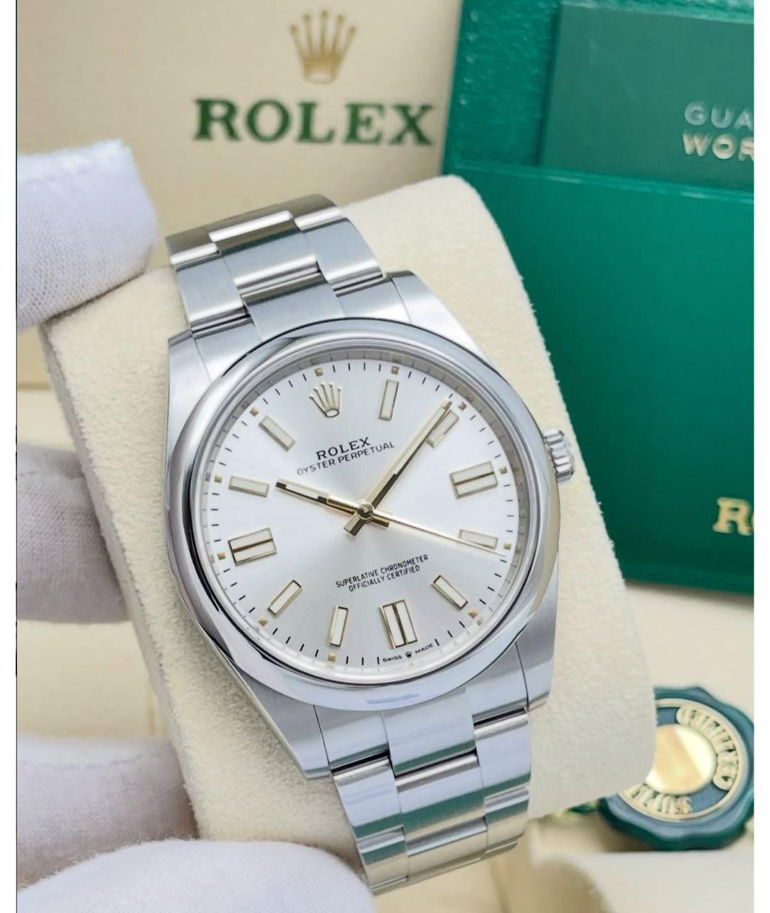 ROLEX Серебряные часы, фото 7