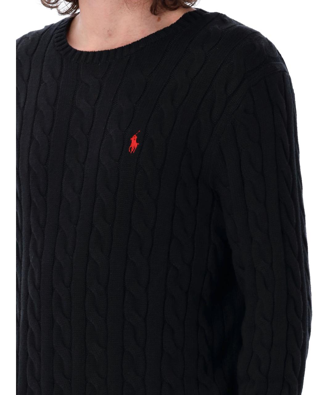 POLO RALPH LAUREN Черный хлопковый джемпер / свитер, фото 4