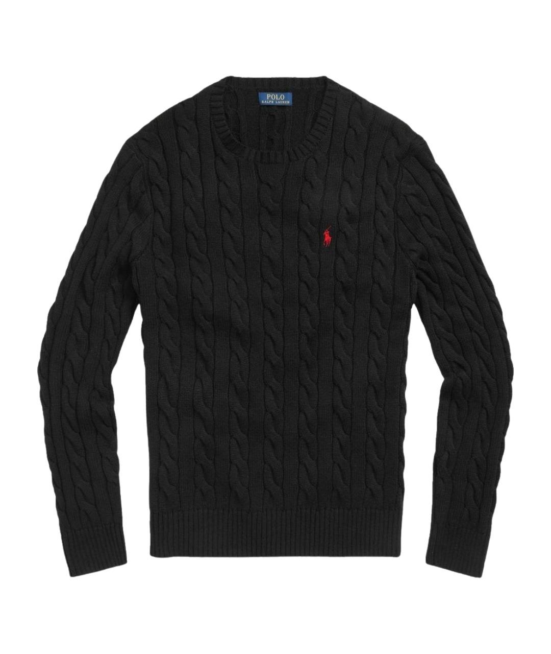 POLO RALPH LAUREN Черный хлопковый джемпер / свитер, фото 1