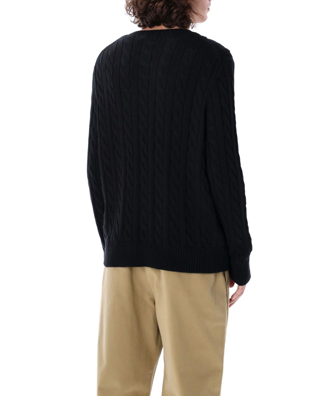 POLO RALPH LAUREN Черный хлопковый джемпер / свитер, фото 3