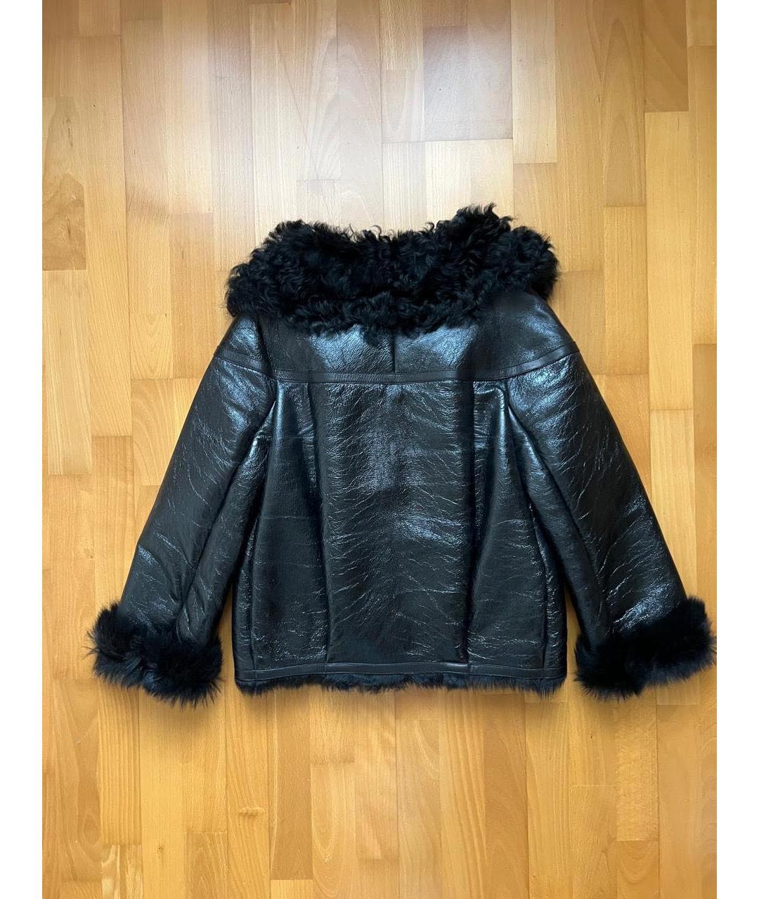 PRADA Черная кожаная дубленка, фото 2