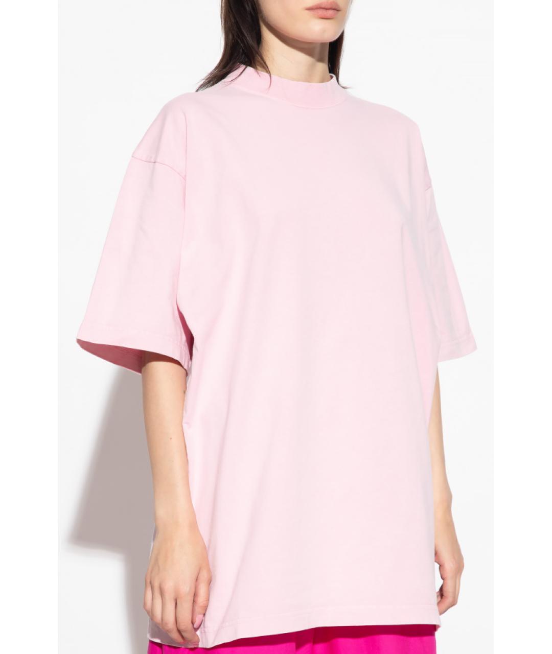 BALENCIAGA Розовая футболка, фото 4