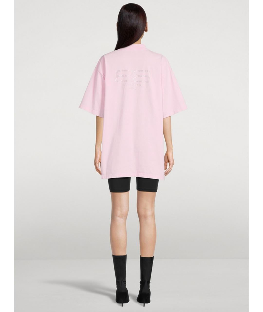 BALENCIAGA Розовая футболка, фото 8
