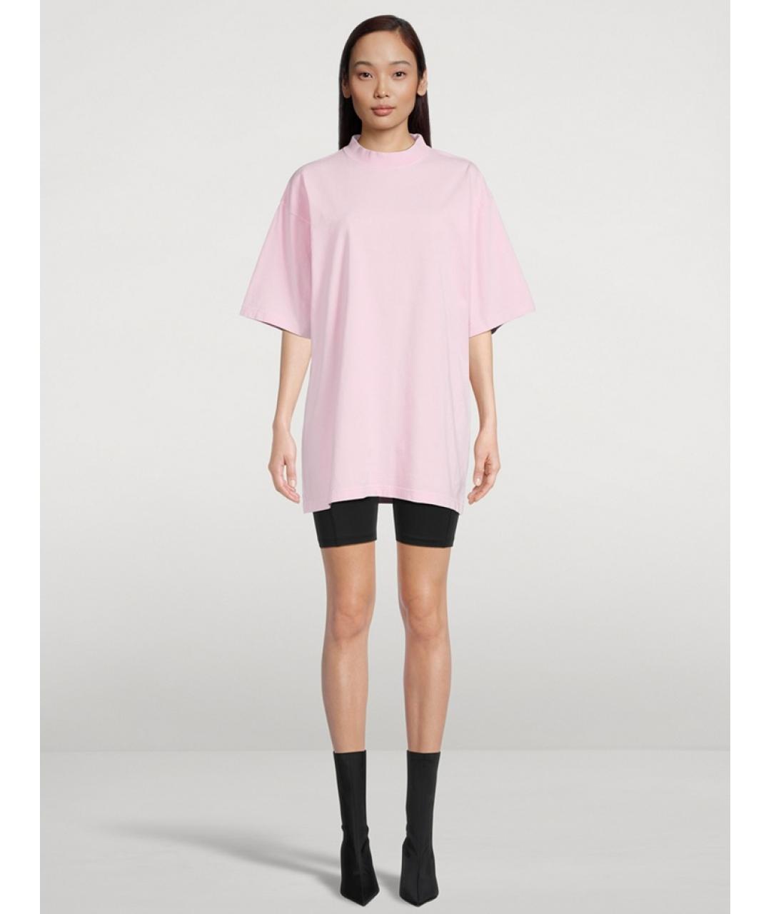 BALENCIAGA Розовая футболка, фото 6