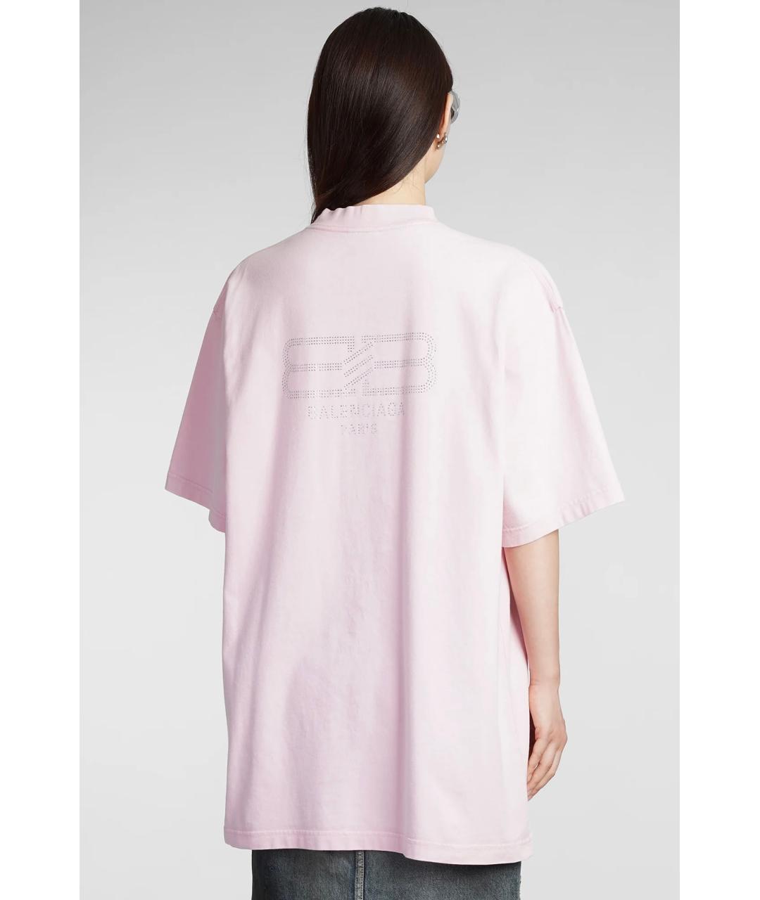 BALENCIAGA Розовая футболка, фото 3