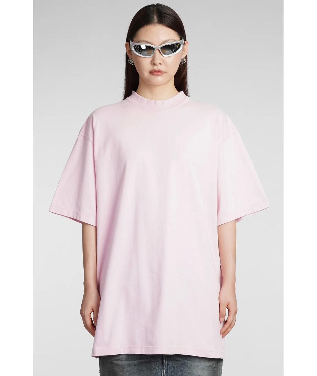 BALENCIAGA Розовая футболка, фото 2