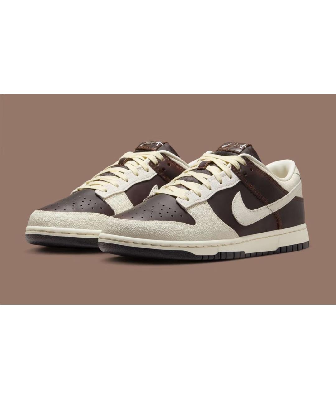 NIKE Коричневые кожаные кроссовки, фото 2