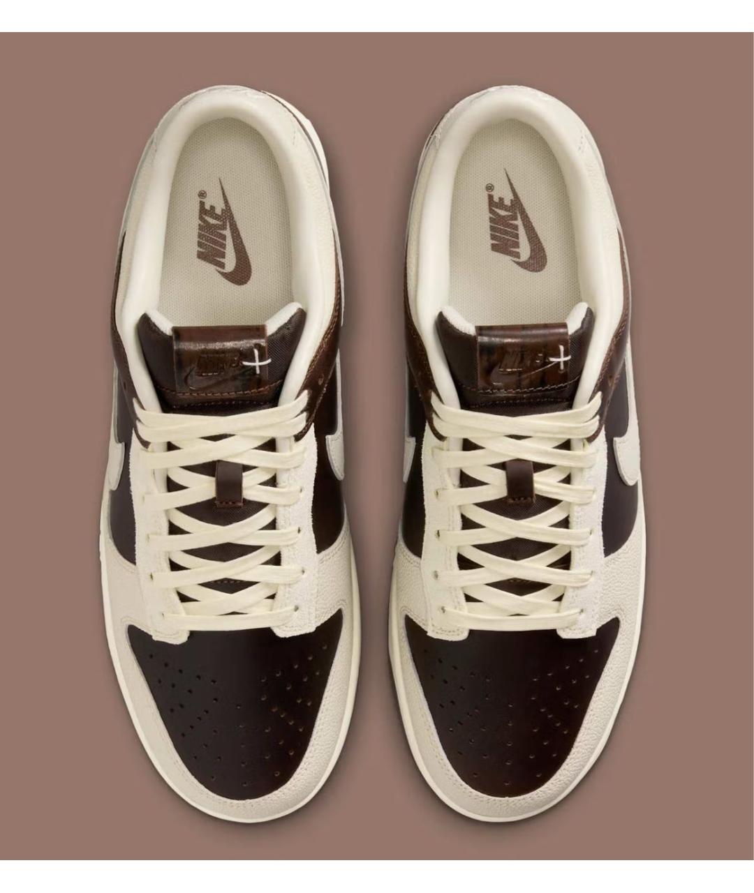 NIKE Коричневые кожаные кроссовки, фото 3