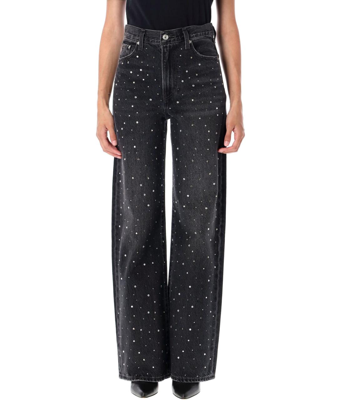 LEVI'S Черные хлопковые прямые джинсы, фото 2