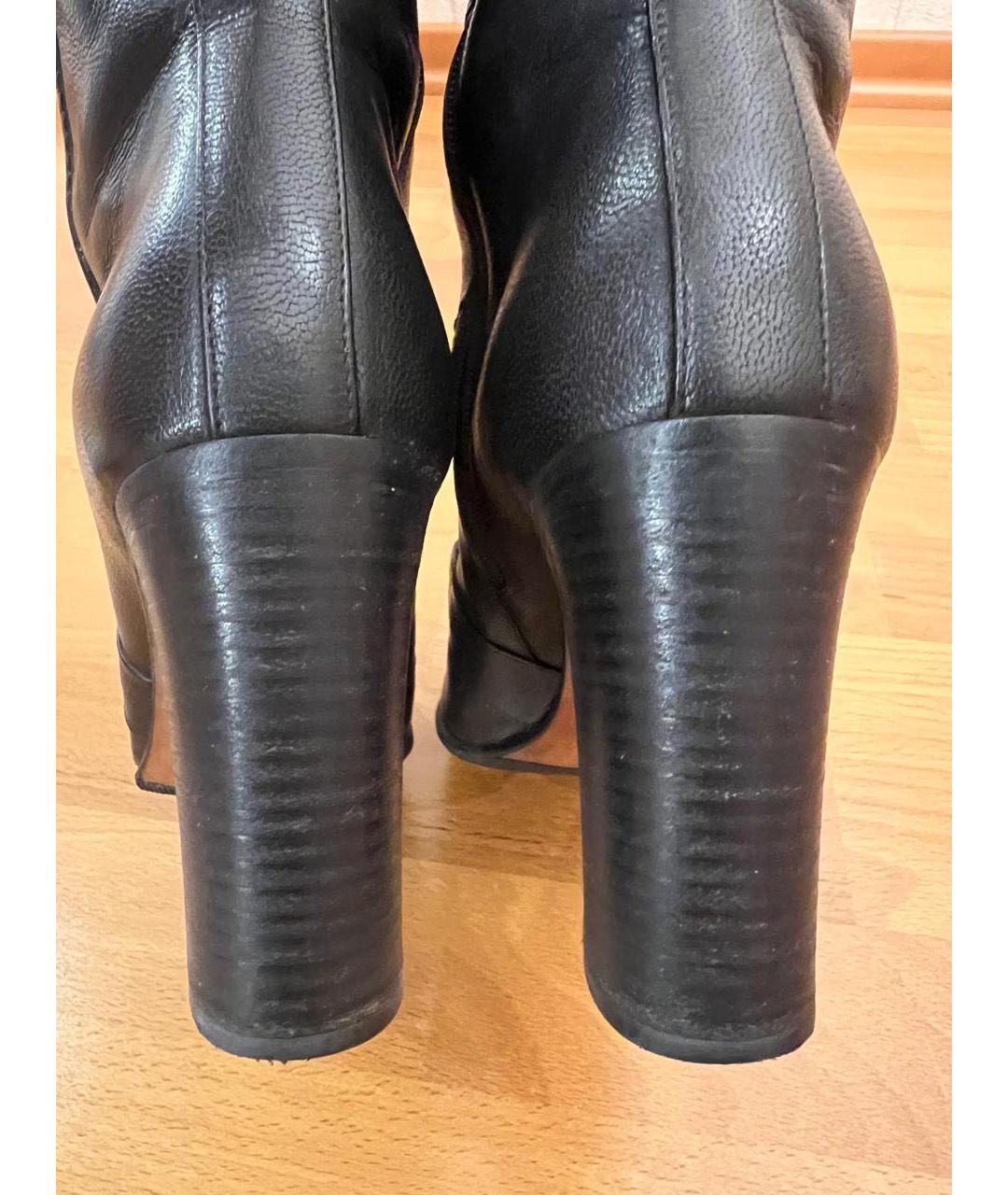 GUCCI Черные кожаные сапоги, фото 8