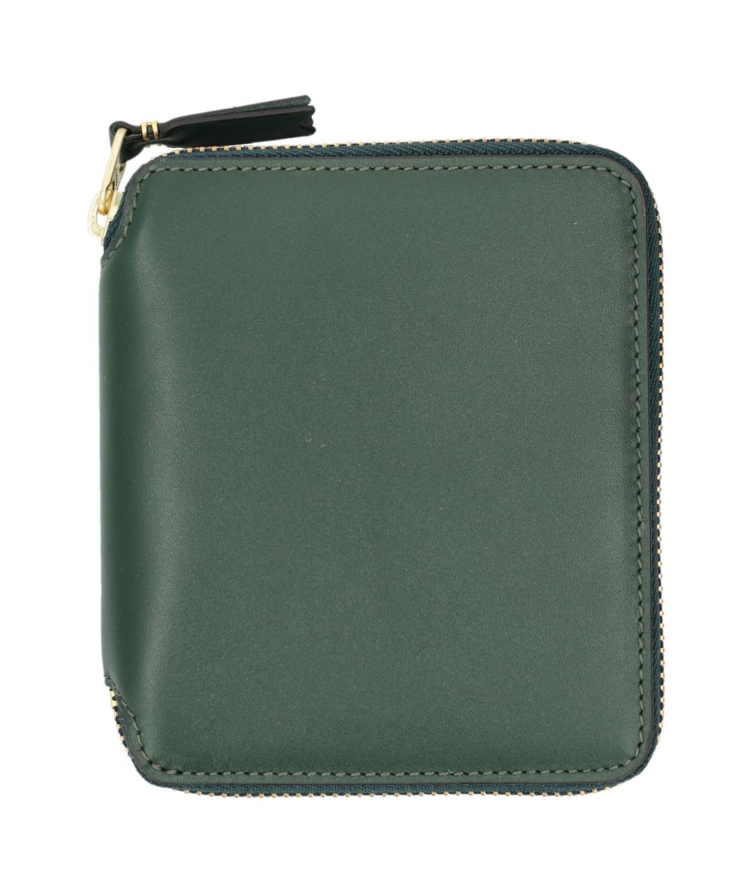 COMME DES GARÇONS WALLET Зеленый кожаный кошелек, фото 1