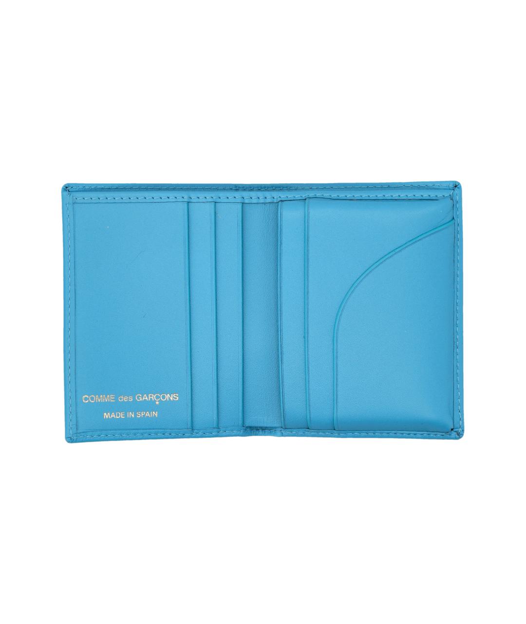 COMME DES GARÇONS WALLET Голубой кожаный кошелек, фото 3