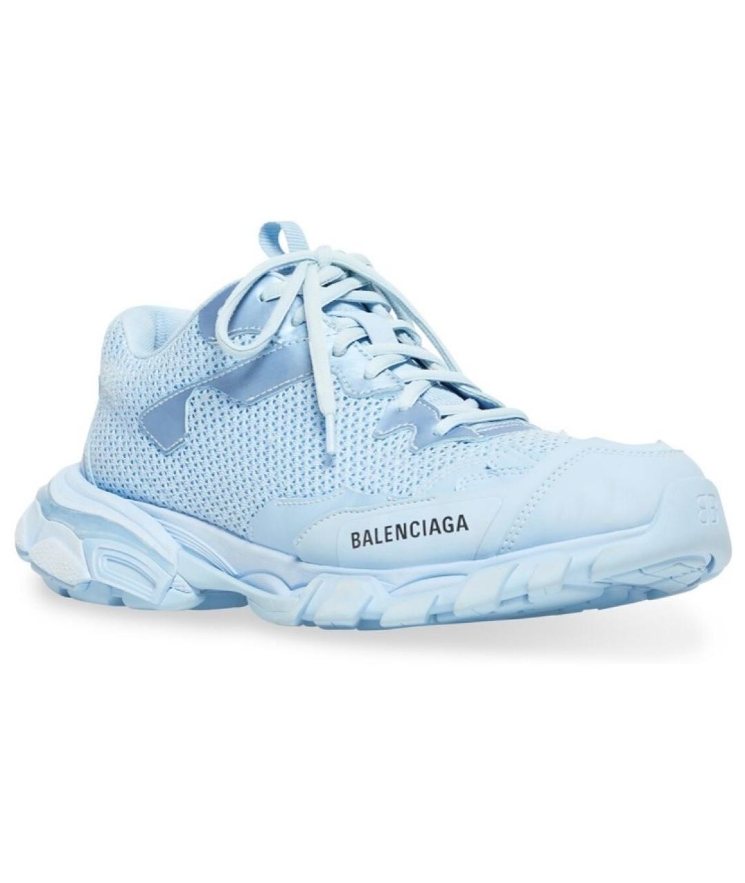 BALENCIAGA Голубые текстильные кроссовки, фото 2