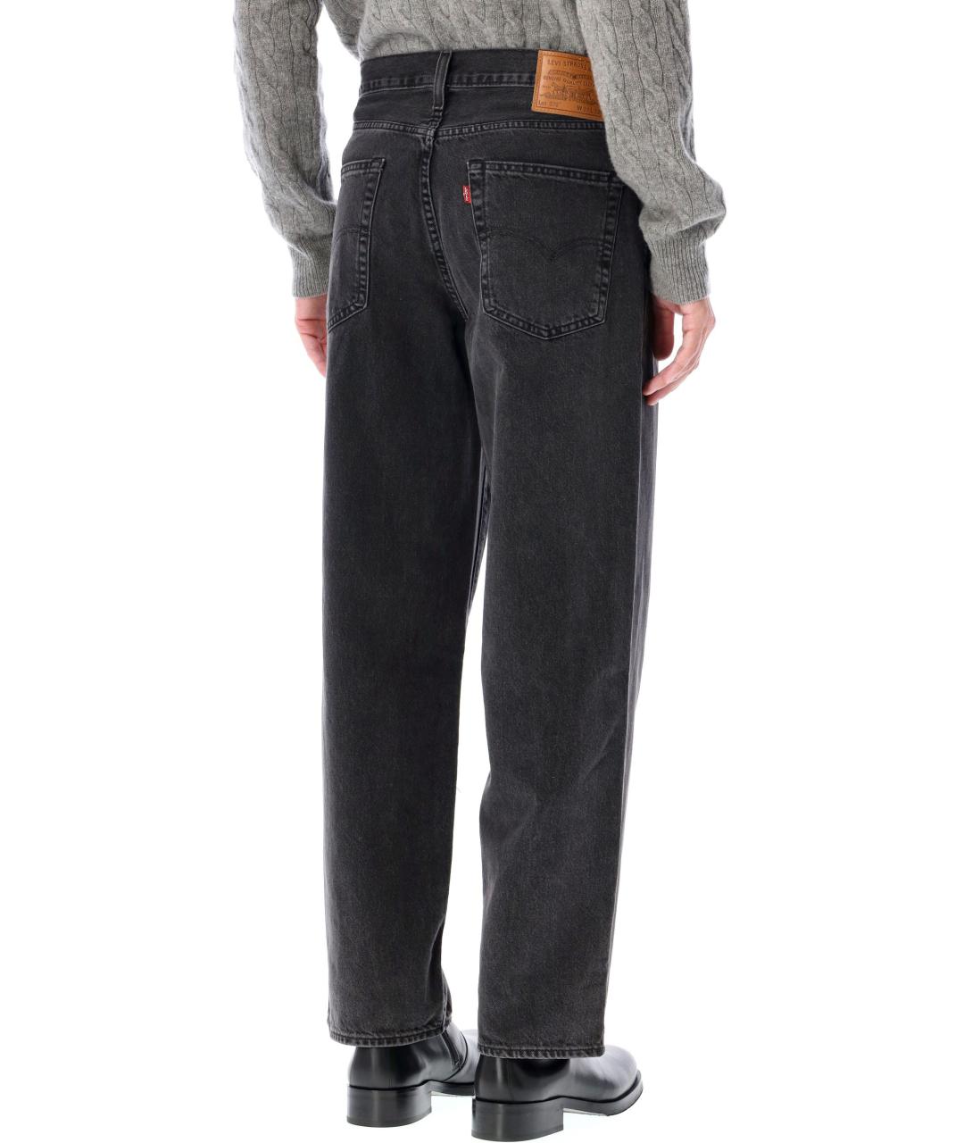 LEVI'S Черные хлопковые прямые джинсы, фото 3