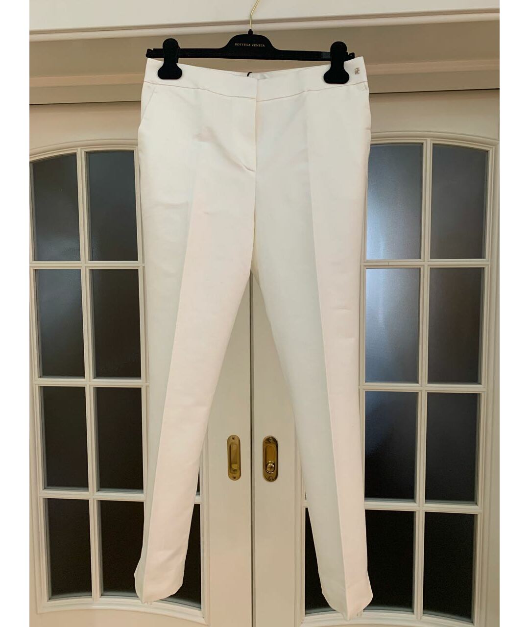CAROLINA HERRERA Белые хлопковые брюки узкие, фото 5
