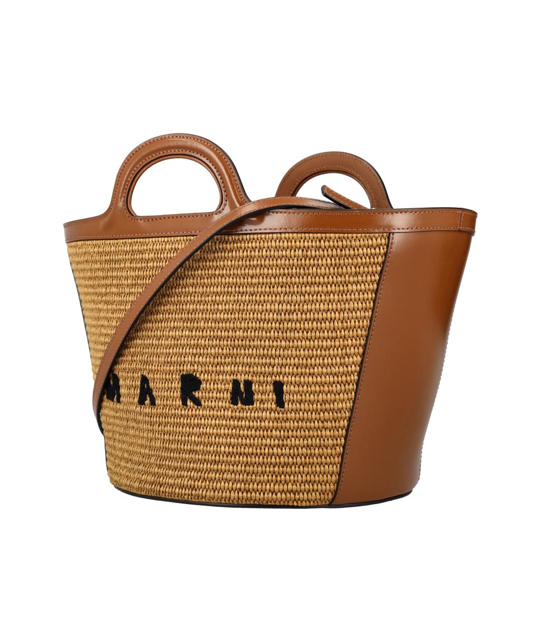 MARNI Коричневая сумка тоут, фото 3