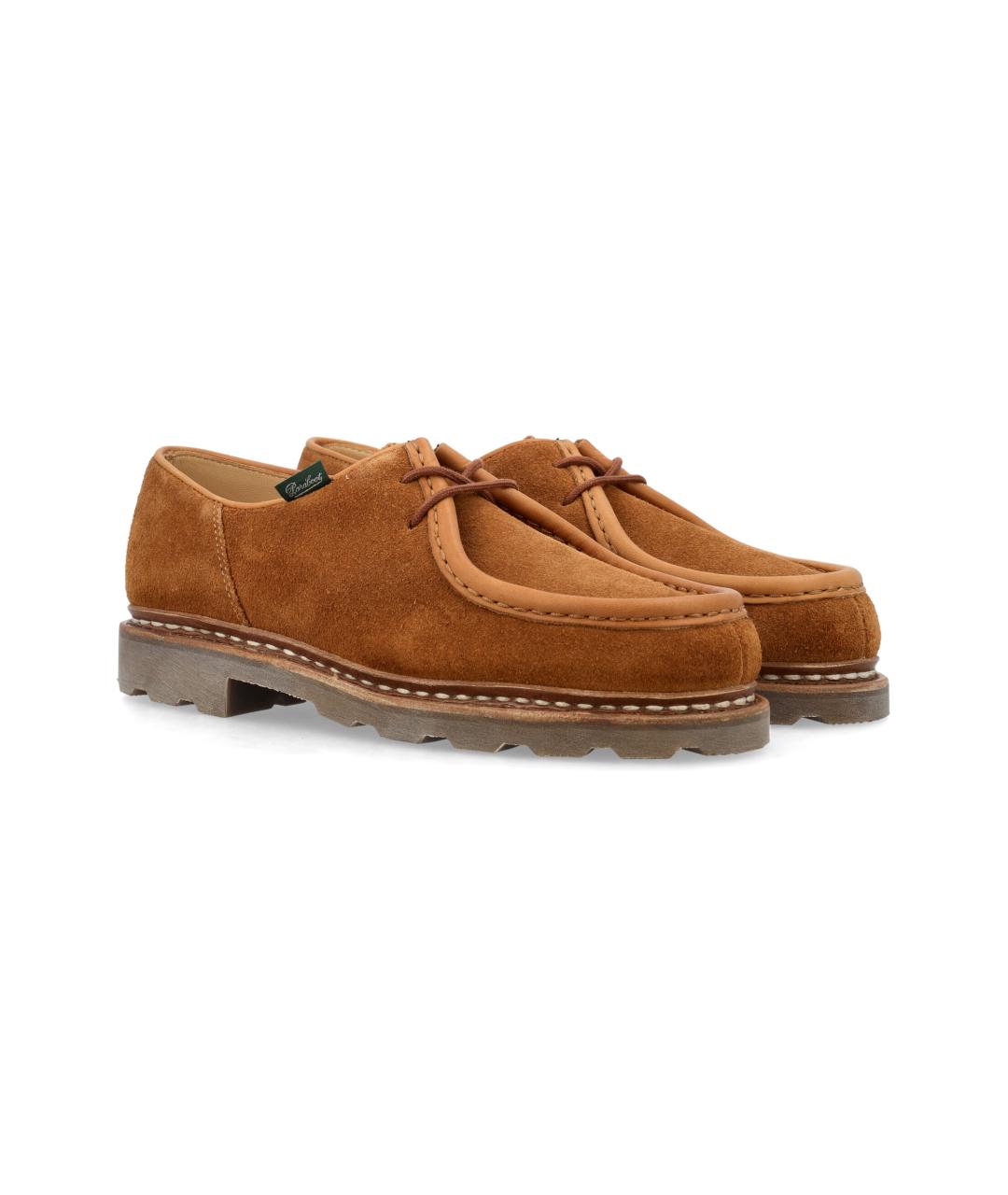 PARABOOT Коричневые замшевые низкие ботинки, фото 2