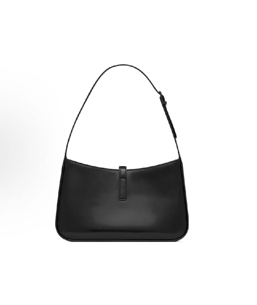 SAINT LAURENT Черная кожаная сумка с короткими ручками, фото 4