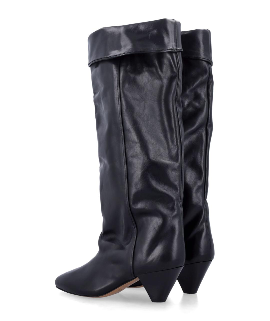 ISABEL MARANT Черные кожаные сапоги, фото 4